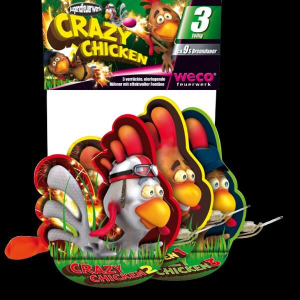 Crazy Chicken Eier legende Henne, 3er von Weco ab 1.99€ jetzt bestellen