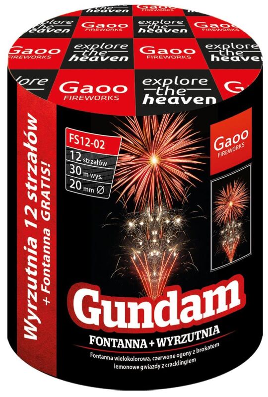 Gundam 12-Schuss-Feuerwerk-Batterie von Gaoo ab 8.49€ jetzt bestellen