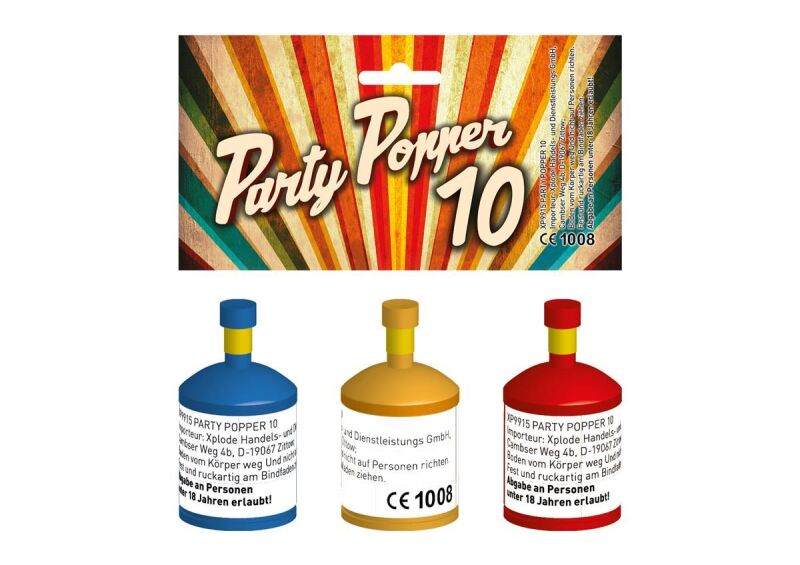 Party Popper 10er Set von Xplode ab 1.99€ jetzt bestellen