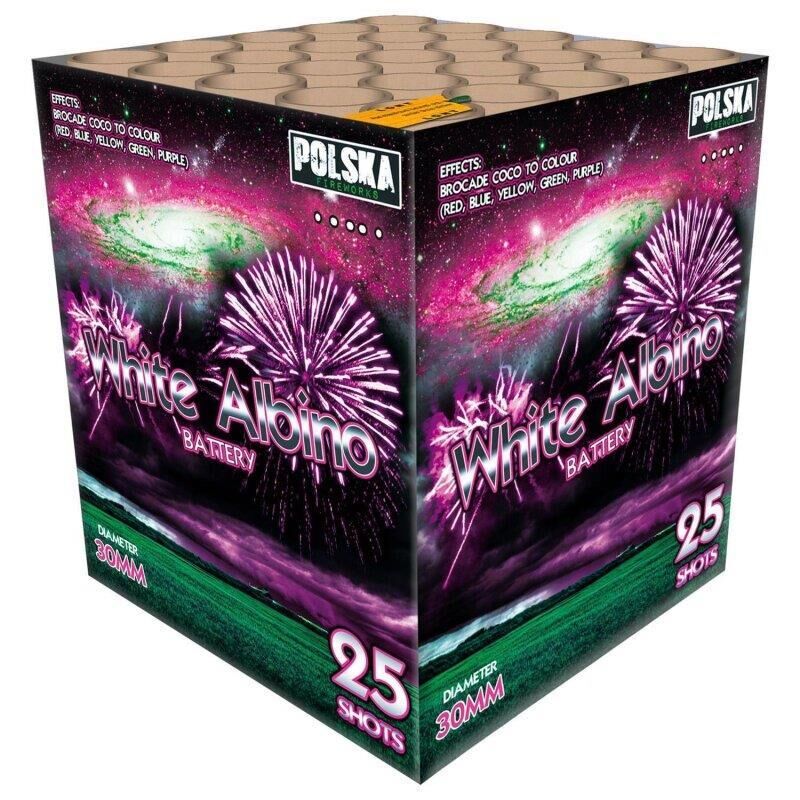 White Albino 25-Schuss-Feuerwerk-Batterie 4er Pack (Stahlkäfig) von Katan Vuurwerk ab 152.99€ jetzt bestellen